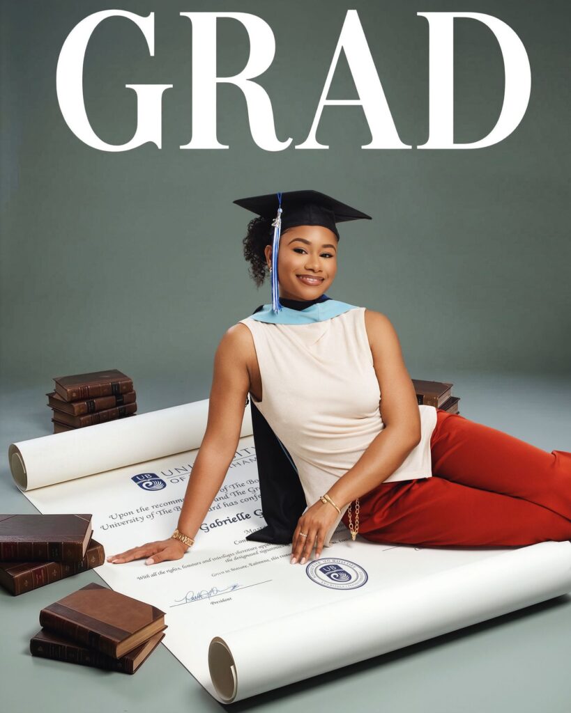 Graduate magazine-cover portrait